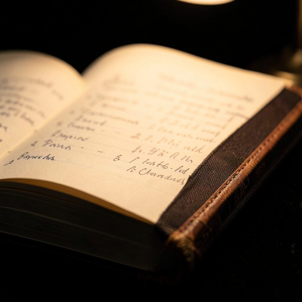 Close view of handwritten attendance marks in a course register book